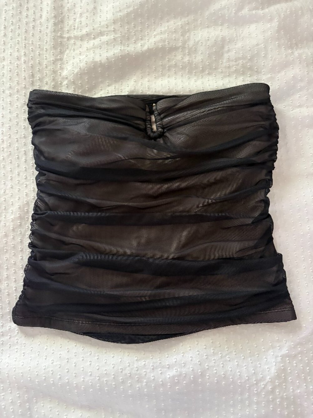 Abercrombie Bra-Free Mesh Hardware Tube Top